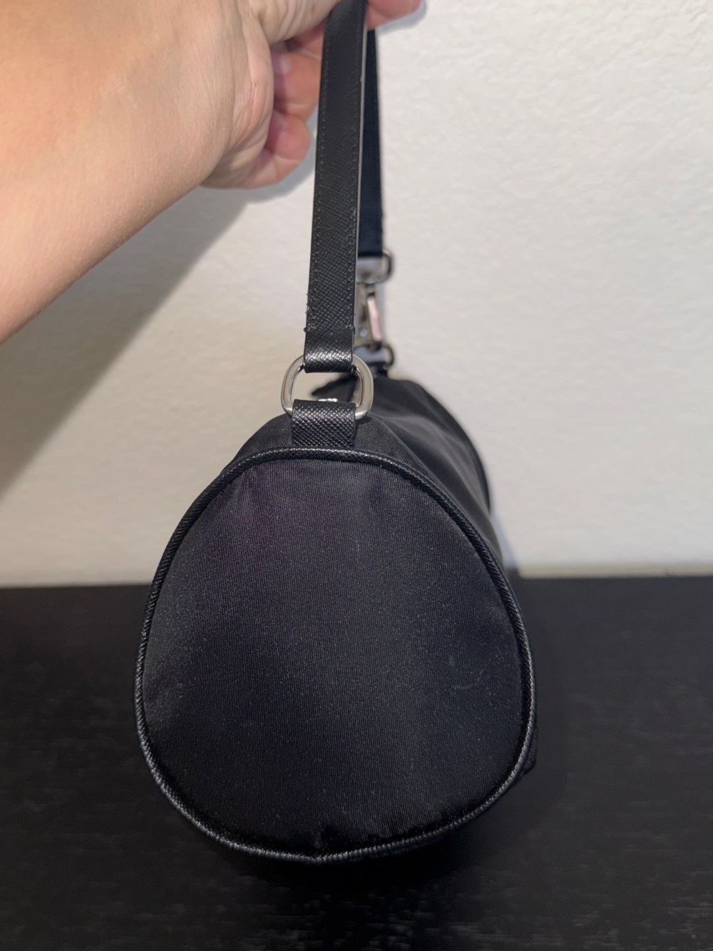 Vintage Prada Black Nylon Shoulder Bag - Picture 3 of 8